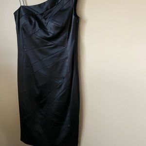 Jax one shoulder satin cocktail dress size 8